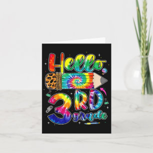 First Day Hello 3rd Grade Back To School Teachers  Card