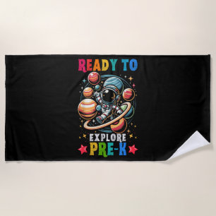 First day Kids Welcome back to School Astronaut Beach Towel
