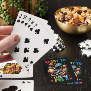 First day Kids Welcome back to School Astronaut Playing Cards