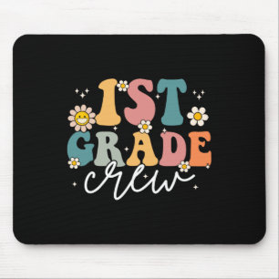 First Day Of 1st Grade Crew Groovy Back To School Mouse Mat