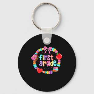 First Day Of 1st Grade Friendship Bracelet Back To Key Ring