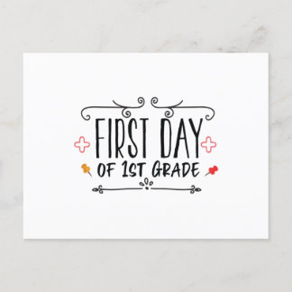 First Day of 1st Grade Postcard