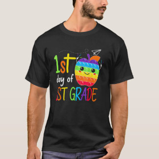 First Day Of 1st Grade Teacher Girls Boys Back To  T-Shirt