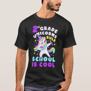 First Day of 2nd Grade Back To School Girl Unicorn T-Shirt