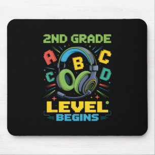 First Day Of 2nd Grade Level Begins Shirt Gamer Bo Mouse Mat