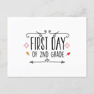 First Day of 2nd Grade Postcard