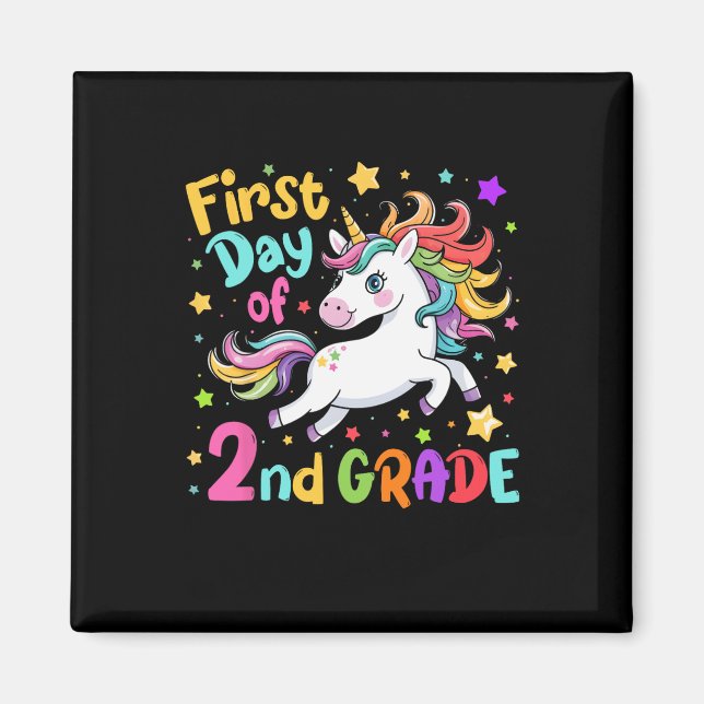 First Day Of 2nd Grade Second Grade Back To School Magnet (Front)