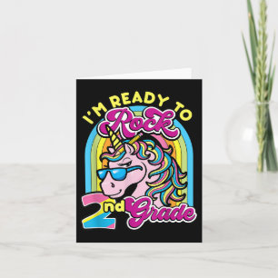 First Day Of 2nd Grade Shirt Girls Back To School Card