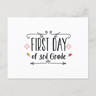 First Day of 3rd Grade Postcard
