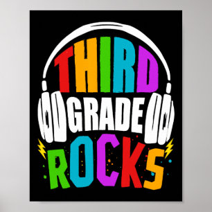 First Day Of 3rd Grade Rocks Back To School Teache Poster