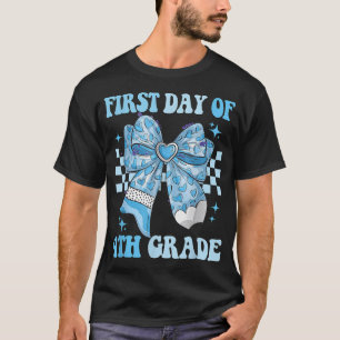 First Day Of 4Th Grade Coquette Back To School T-Shirt
