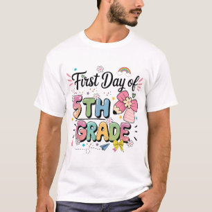First Day Of 5Th Grade Back To School Teacher Kids T-Shirt