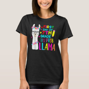 First Day Of 7th Grade Teacher No Prob Llama T-Shirt
