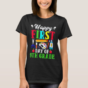 First Day Of 9th Grade Teacher Back To School Stud T-Shirt