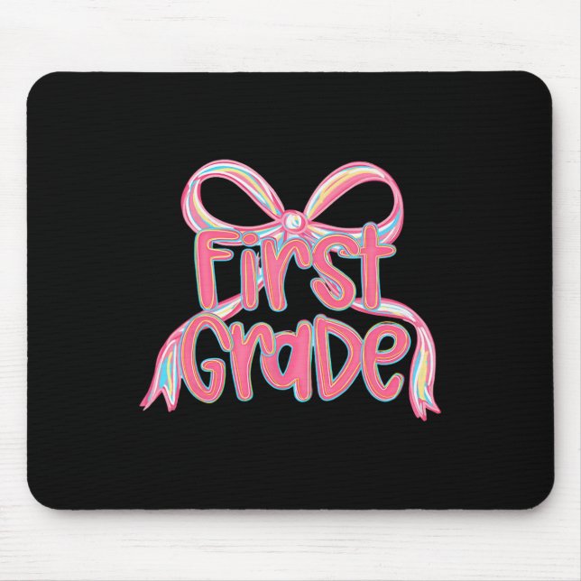 First Day Of First Grade Floral Bundle For Teacher Mouse Mat (Front)