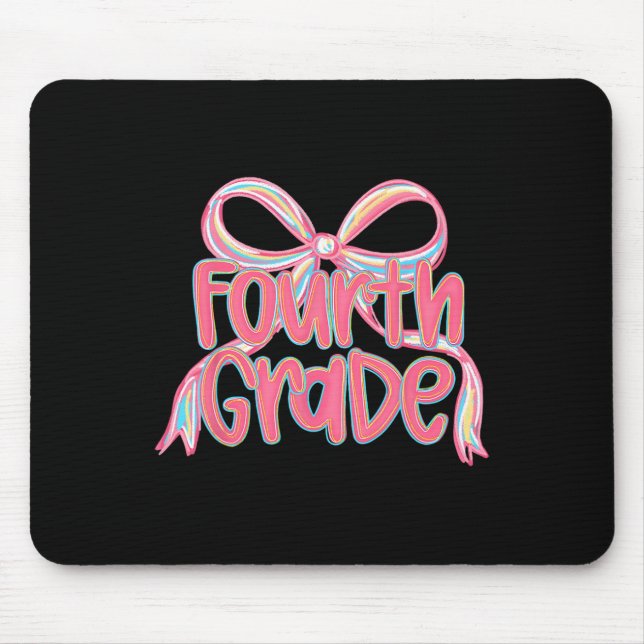 First Day Of Fourth Grade Floral Bundle For Teache Mouse Mat (Front)