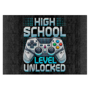 First Day of High School Level Unlocked Cutting Board