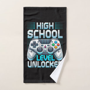 First Day of High School Level Unlocked Hand Towel