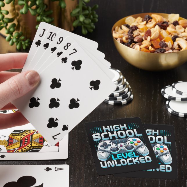 First Day of High School Level Unlocked Playing Cards (In Situ)