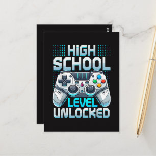 First Day of High School Level Unlocked  Postcard