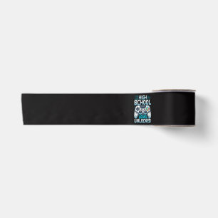 First Day of High School Level Unlocked Satin Ribbon