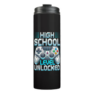 First Day of High School Level Unlocked Thermal Tumbler