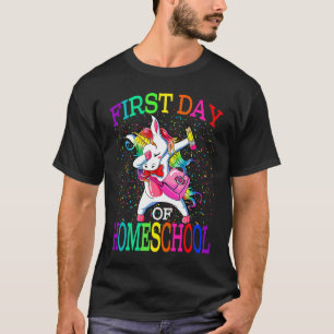 First Day Of Homeschool Unicorn Back To School T-Shirt