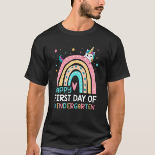 First Day Of Kindergarten Back To School Rainbow U T-Shirt