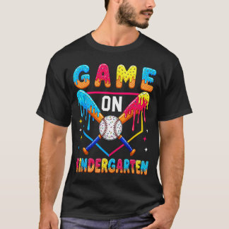 First day of kindergarten baseball drip for boys T-Shirt