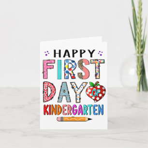First Day Of Kindergarten Ck To School Teacher Boy Card