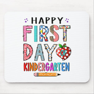 First Day Of Kindergarten Ck To School Teacher Boy Mouse Mat