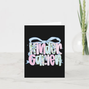 First Day Of Kindergarten Floral Bundle For Teache Card