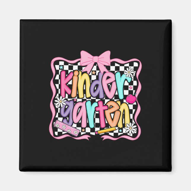 First Day Of Kindergarten Floral Bundle For Teache Magnet (Front)