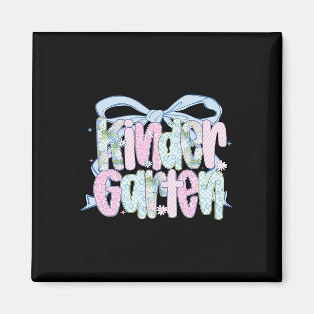 First Day Of Kindergarten Floral Bundle For Teache Magnet (Front)