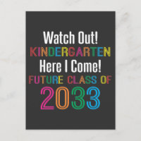 First Day of Kindergarten Future Class 2033 Kids