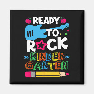 First Day Of Kindergarten Ready To Rock Kindergart Magnet