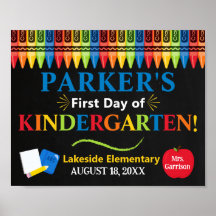 First Day of Kindergarten School Sign