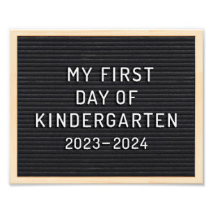 First day of Kindergarten sign First day of school