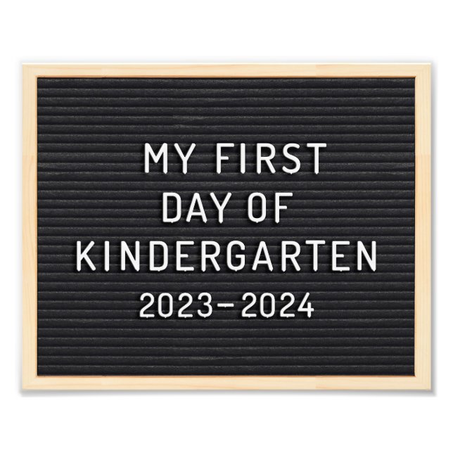 First day of Kindergarten sign First day of school (Front)
