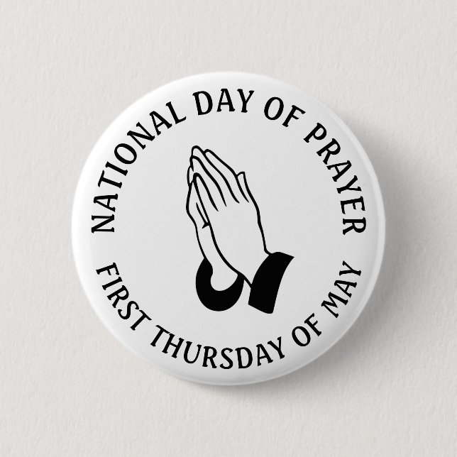 First Day of Prayer Religious Holiday Button (Front)