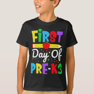 First Day of Pre-K3 Rainbow Preschool Kids T-Shirt