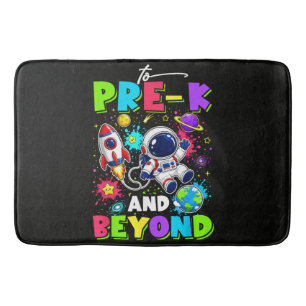 First Day of Pre-K Astronaut Space Back to School Bath Mat