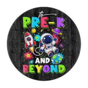 First Day of Pre-K Astronaut Space Back to School Cutting Board