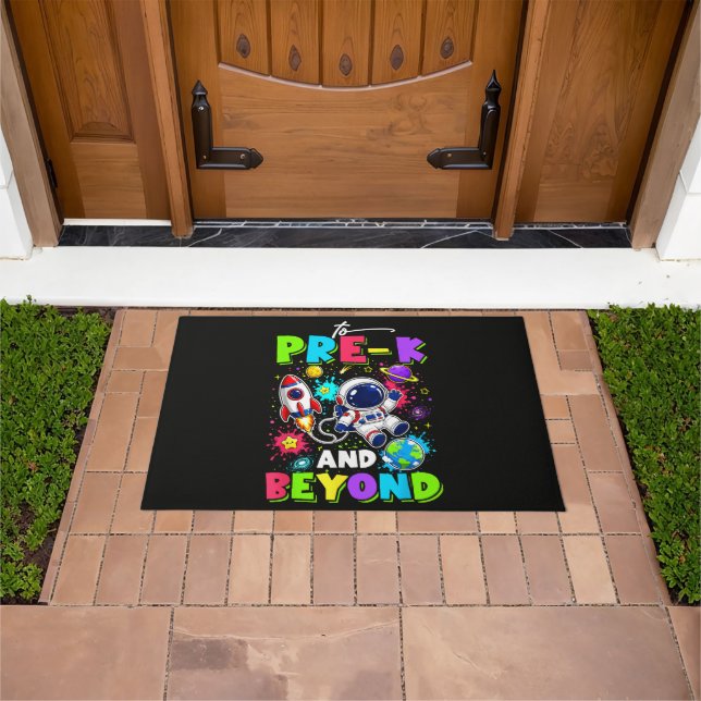 First Day of Pre-K Astronaut Space Back to School Doormat (Outdoor)