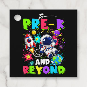 First Day of Pre-K Astronaut Space Back to School Favour Tags