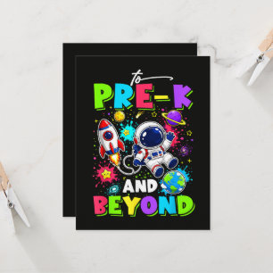 First Day of Pre-K Astronaut Space Back to School Invitation