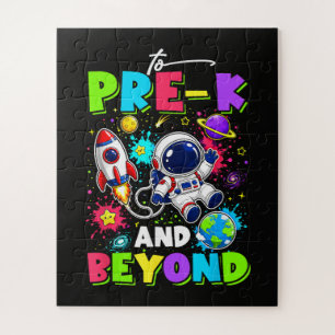 First Day of Pre-K Astronaut Space Back to School Jigsaw Puzzle