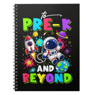 First Day of Pre-K Astronaut Space Back to School Notebook
