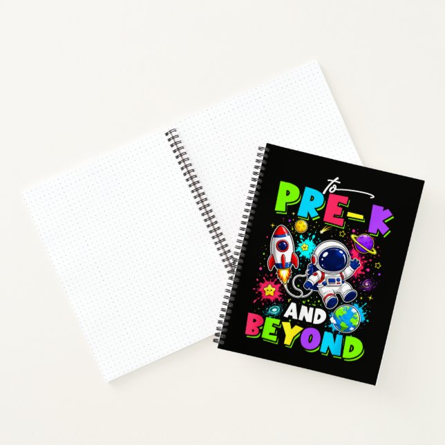 First Day of Pre-K Astronaut Space Back to School Notebook (Inside)