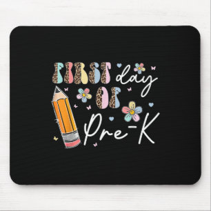 First Day Of Pre-k Back To School Teacher Boho Leo Mouse Mat